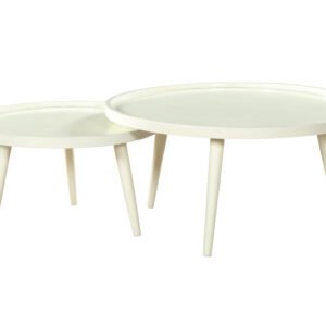 Ivory Nesting Tray Table Set