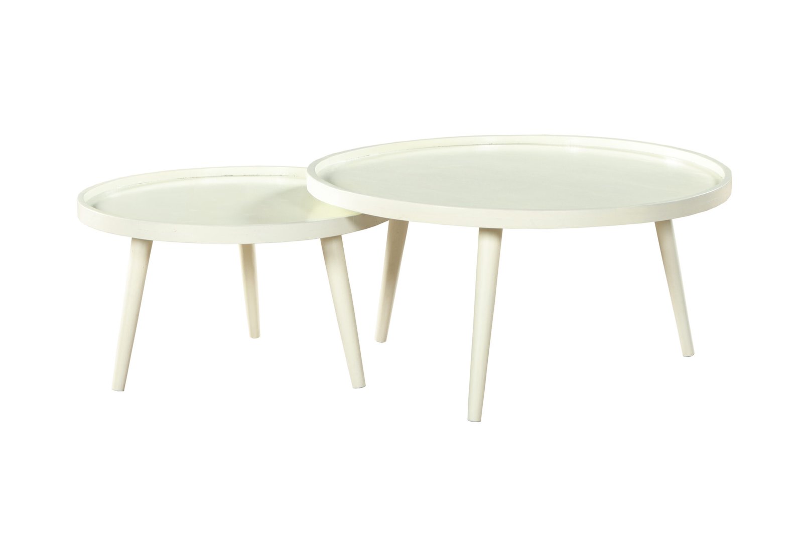 Ivory Nesting Tray Table Set