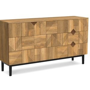 Geometric 2-Door 3-Drawer Sideboard