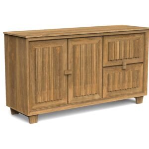 Fluted 2-Door & 2-Drawer Storage Sideboard