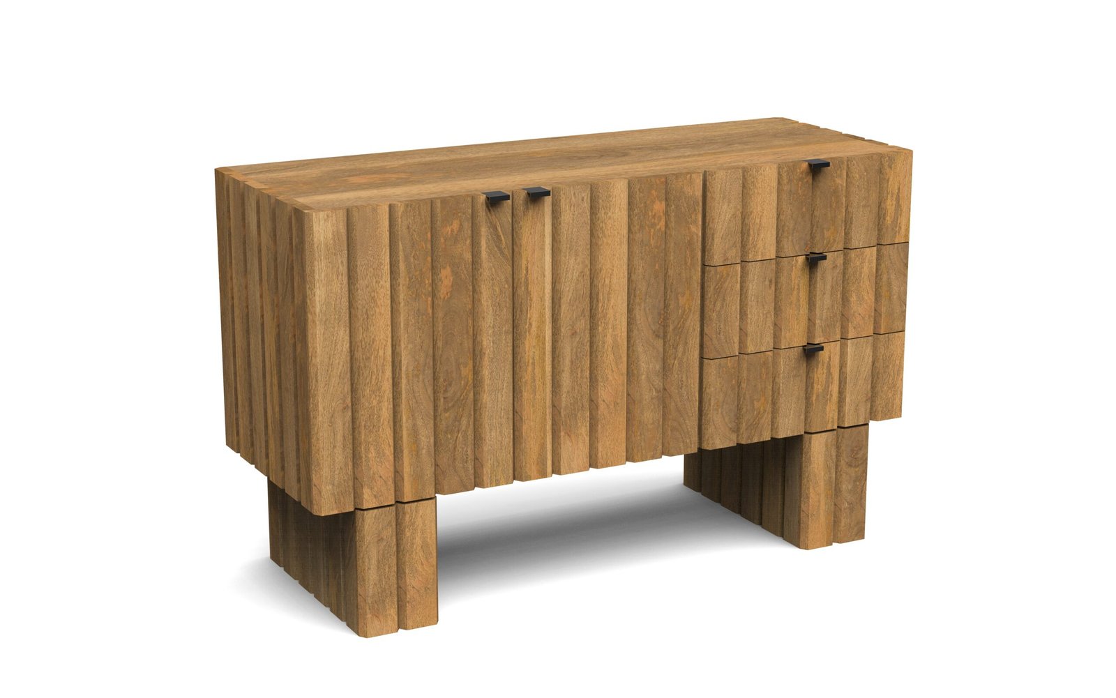 Fluted 2-Door & 3-Drawer Sideboard