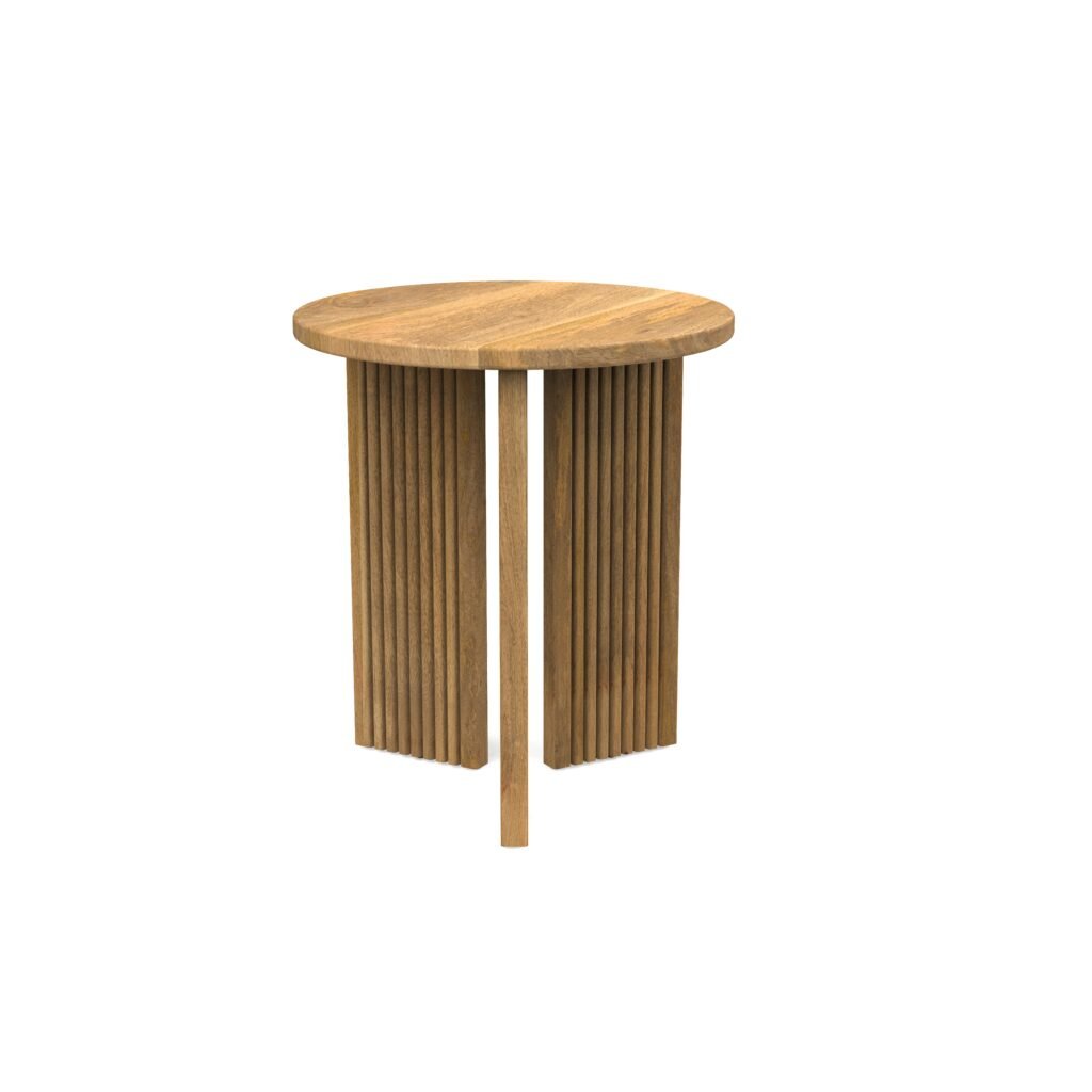 Fluted Round Accent Table