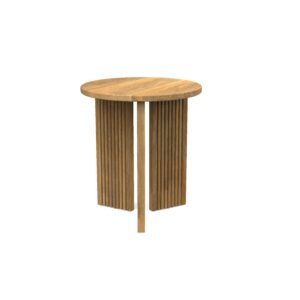 Fluted Round Accent Table