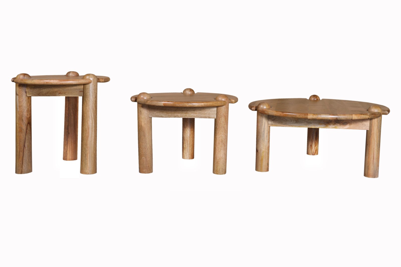 Trio Nest Wooden Side Tables - Image 2