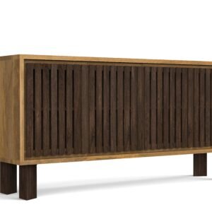Modern 4-Door Slatted Sideboard