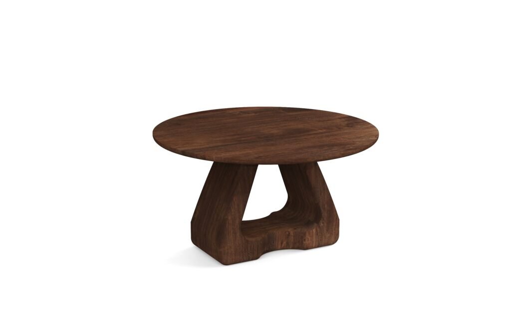 Organic Pedestal Round Coffee Table