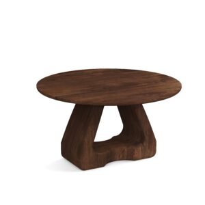 Organic Pedestal Round Coffee Table