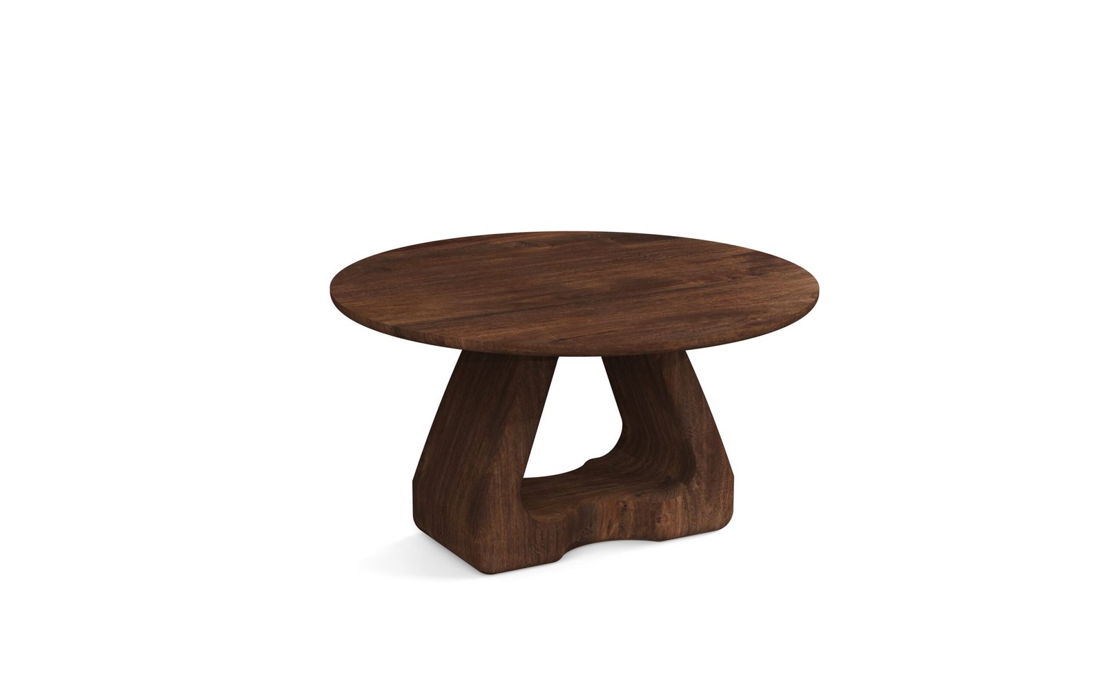 Organic Pedestal Round Coffee Table