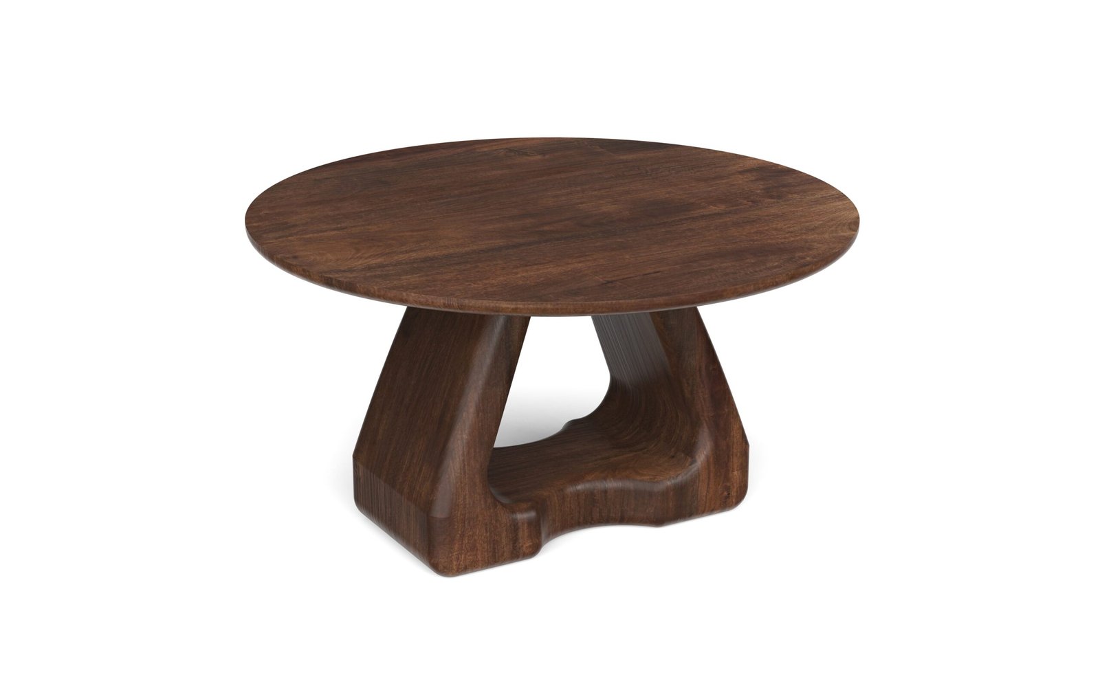 Organic Pedestal Round Coffee Table - Image 3