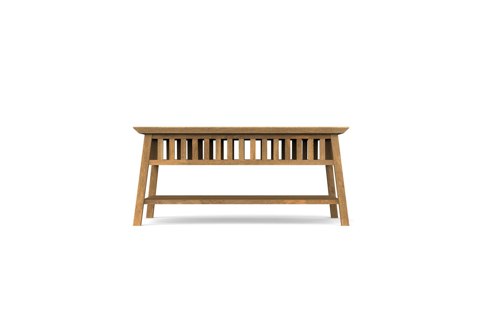 Slatted Shelf Coffee Table - Image 4
