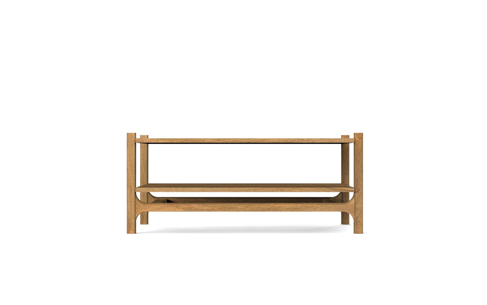 Open Shelf Wooden Coffee Table - Image 5
