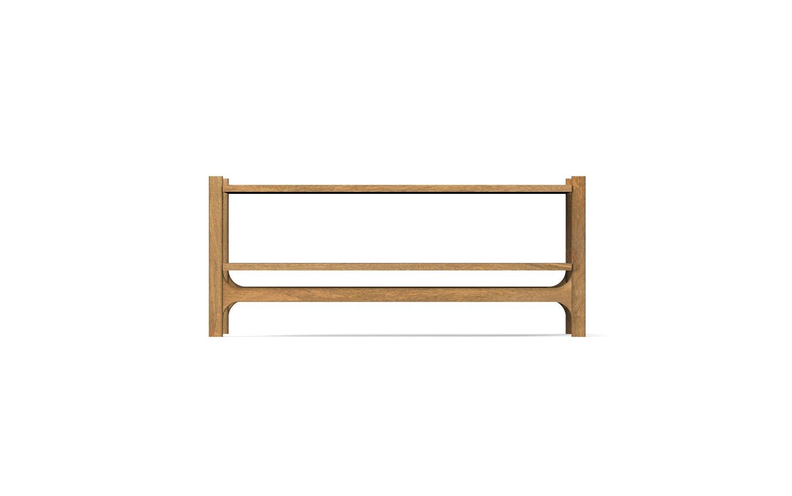 Open Shelf Wooden Coffee Table - Image 6