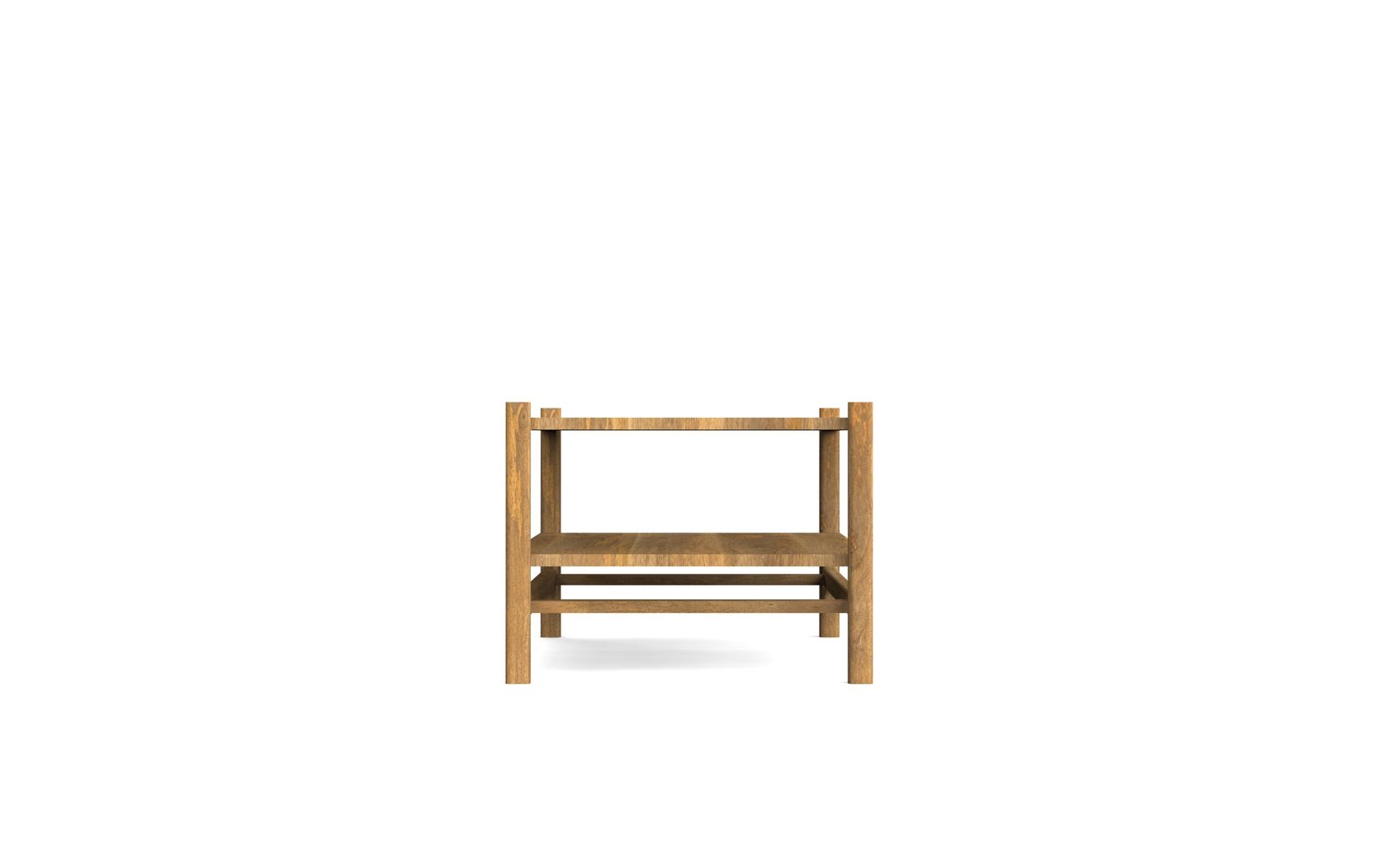 Open Shelf Wooden Coffee Table - Image 7