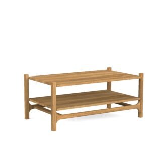 Open Shelf Wooden Coffee Table