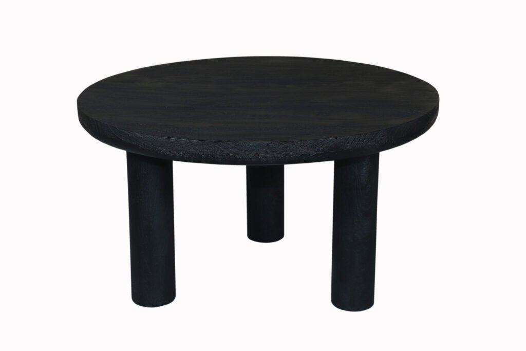 Noir Pillar Round Coffee Table