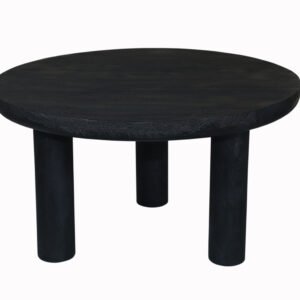 Noir Pillar Round Coffee Table