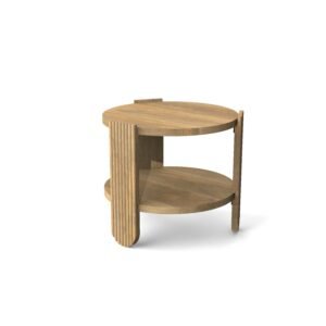 Fluted Crescent Side Table