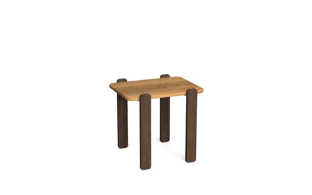 Dual-Tone Pillar Side Table