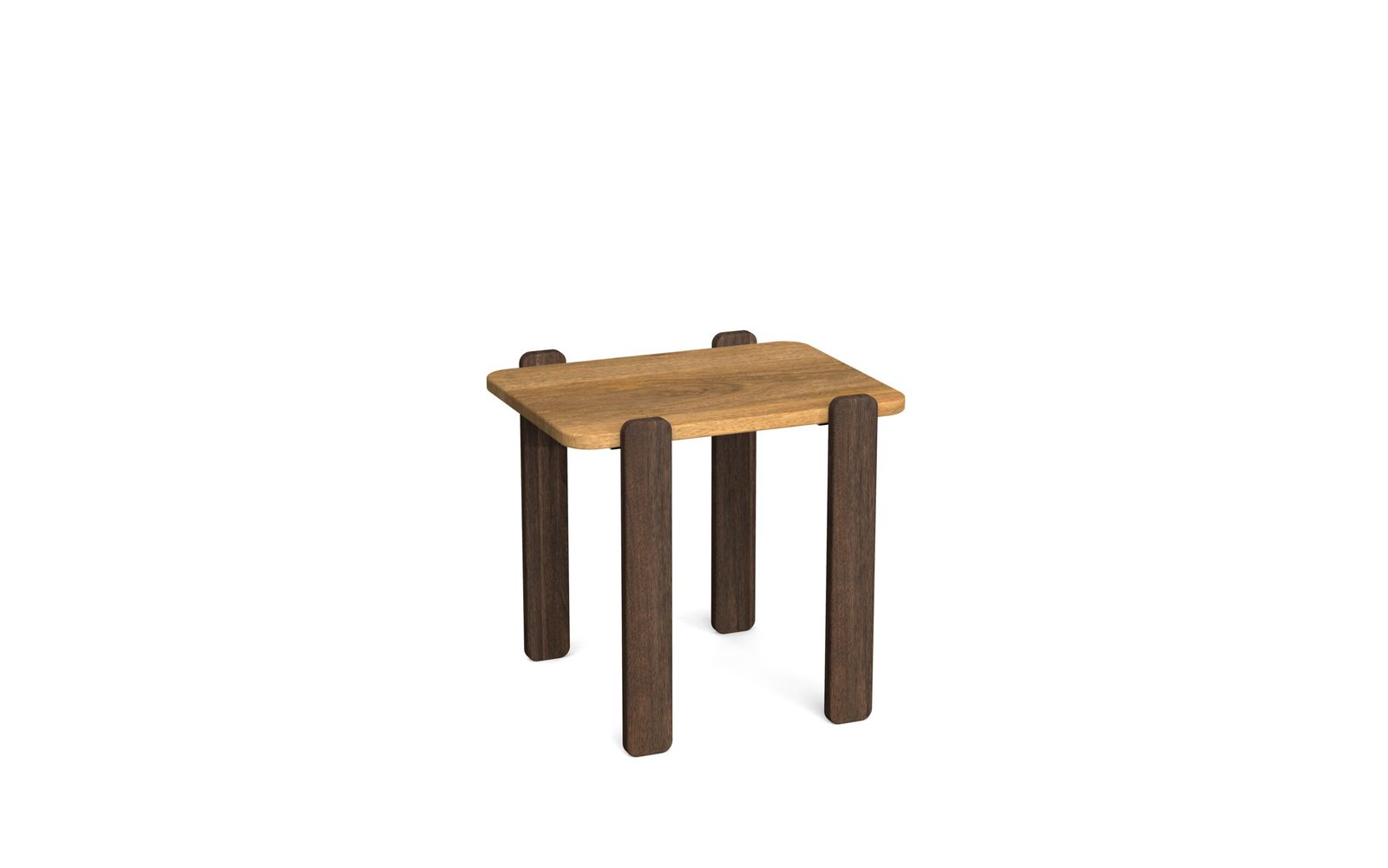 Dual-Tone Pillar Side Table