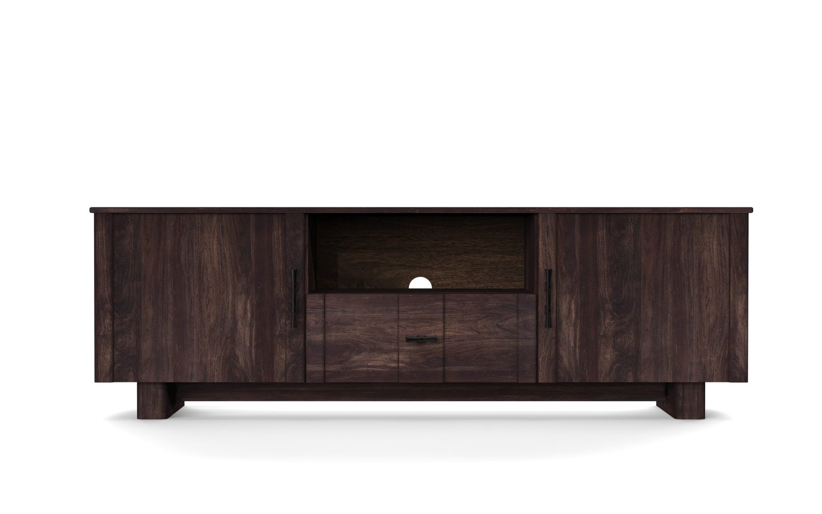 Walnut Contemporary TV Cabinet - Image 3