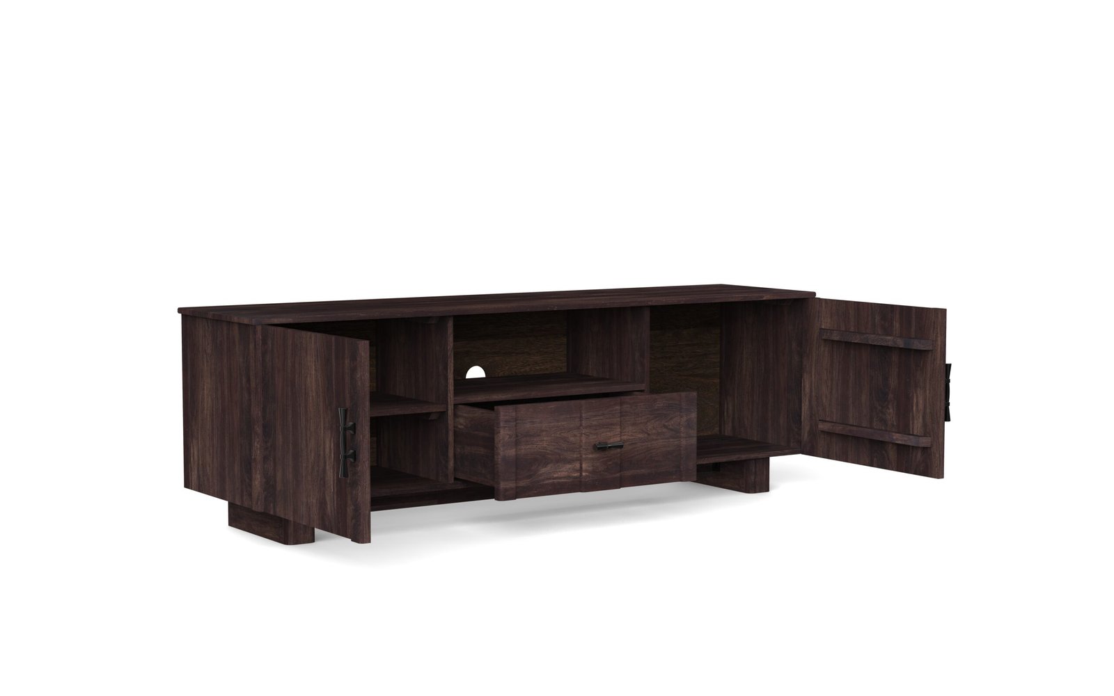 Walnut Contemporary TV Cabinet - Image 6