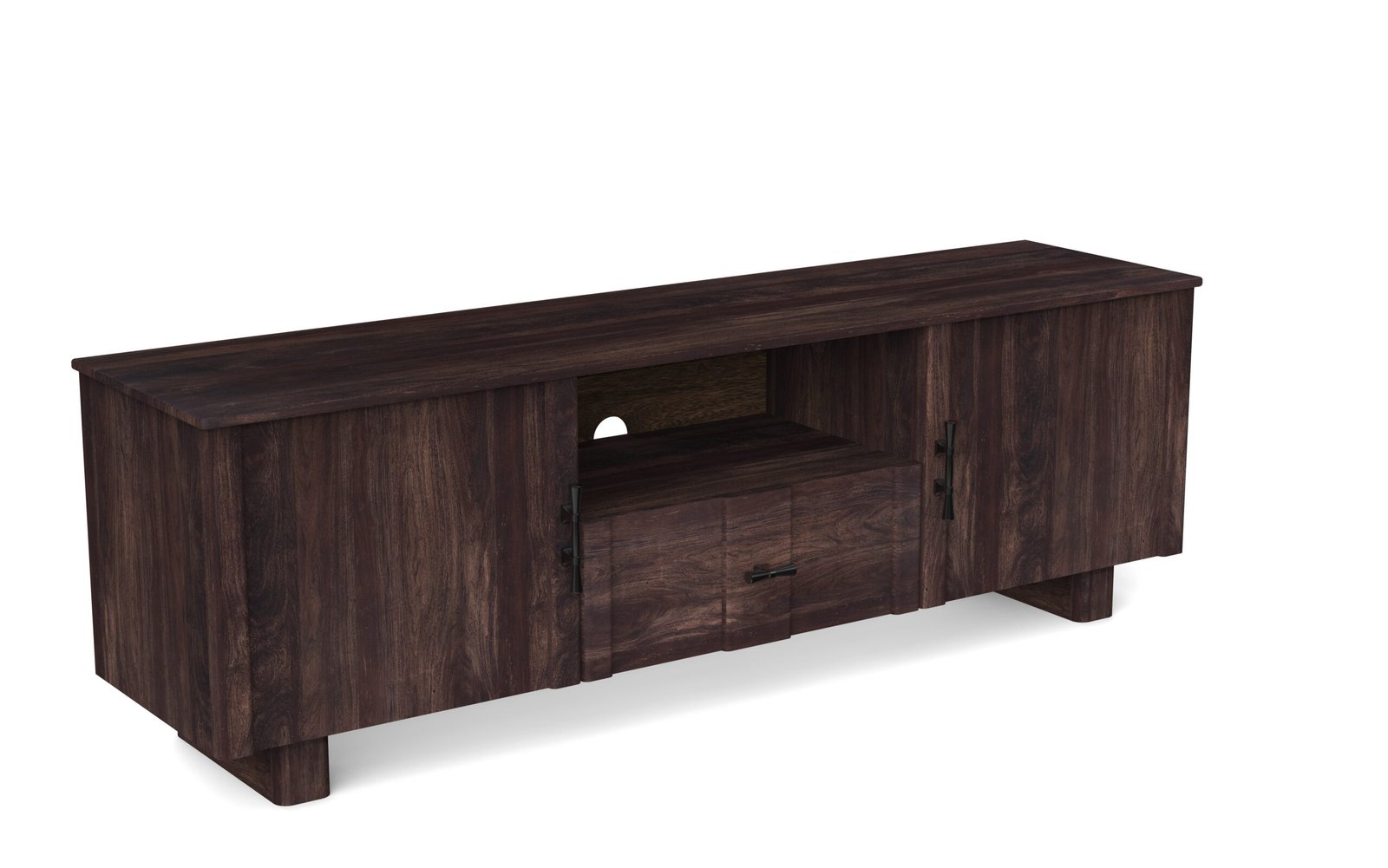 Walnut Contemporary TV Cabinet - Image 7