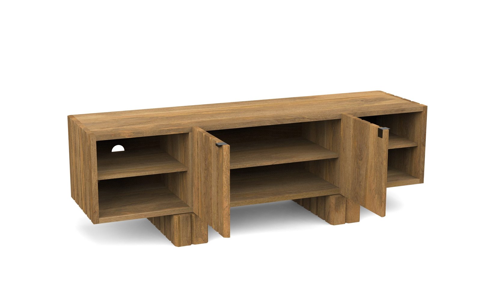 Fluted Wood TV Cabinet - Image 7
