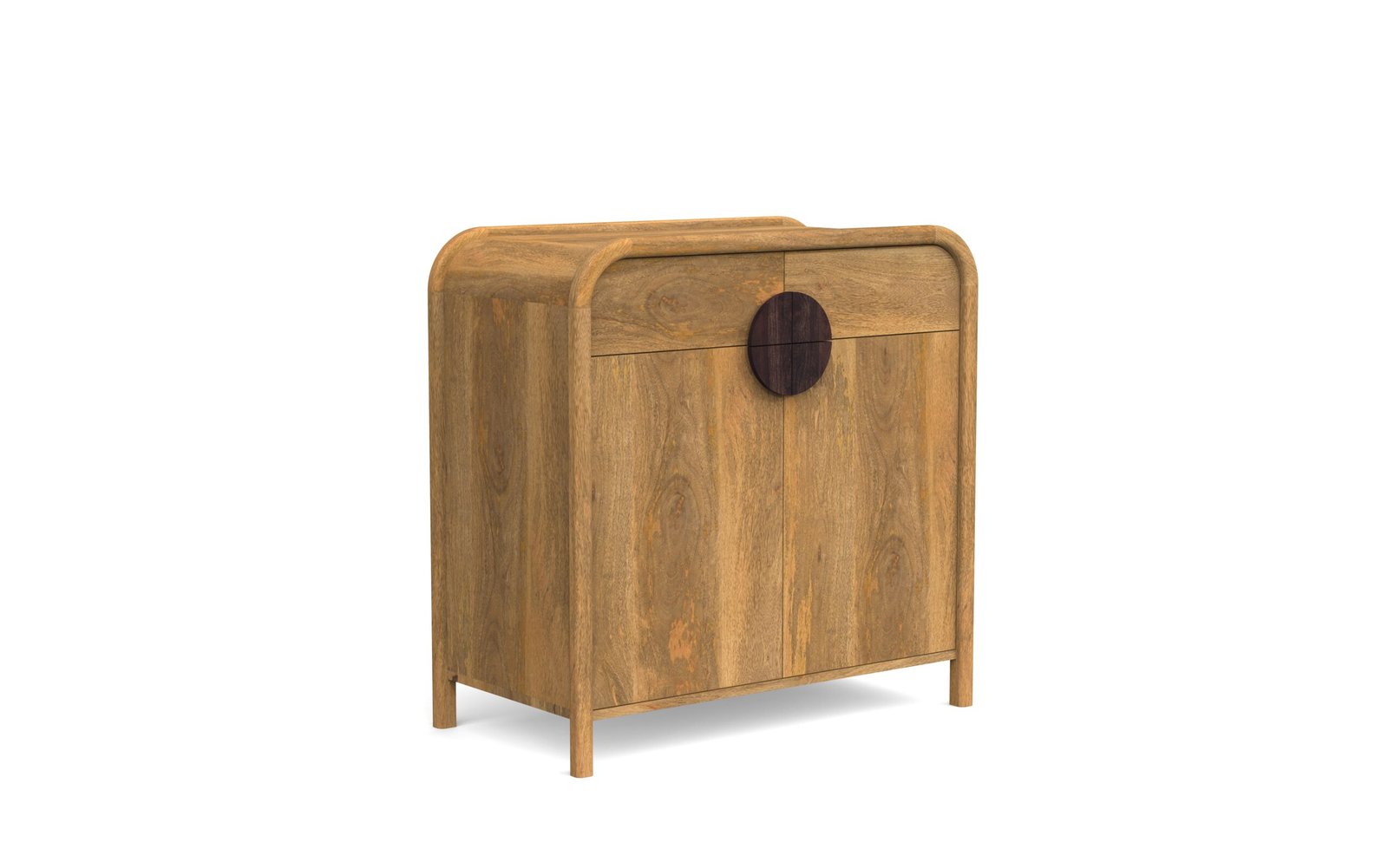 Modern Solid Wood 2-Door Sideboard Cabinet with Interior Shelf - Image 6
