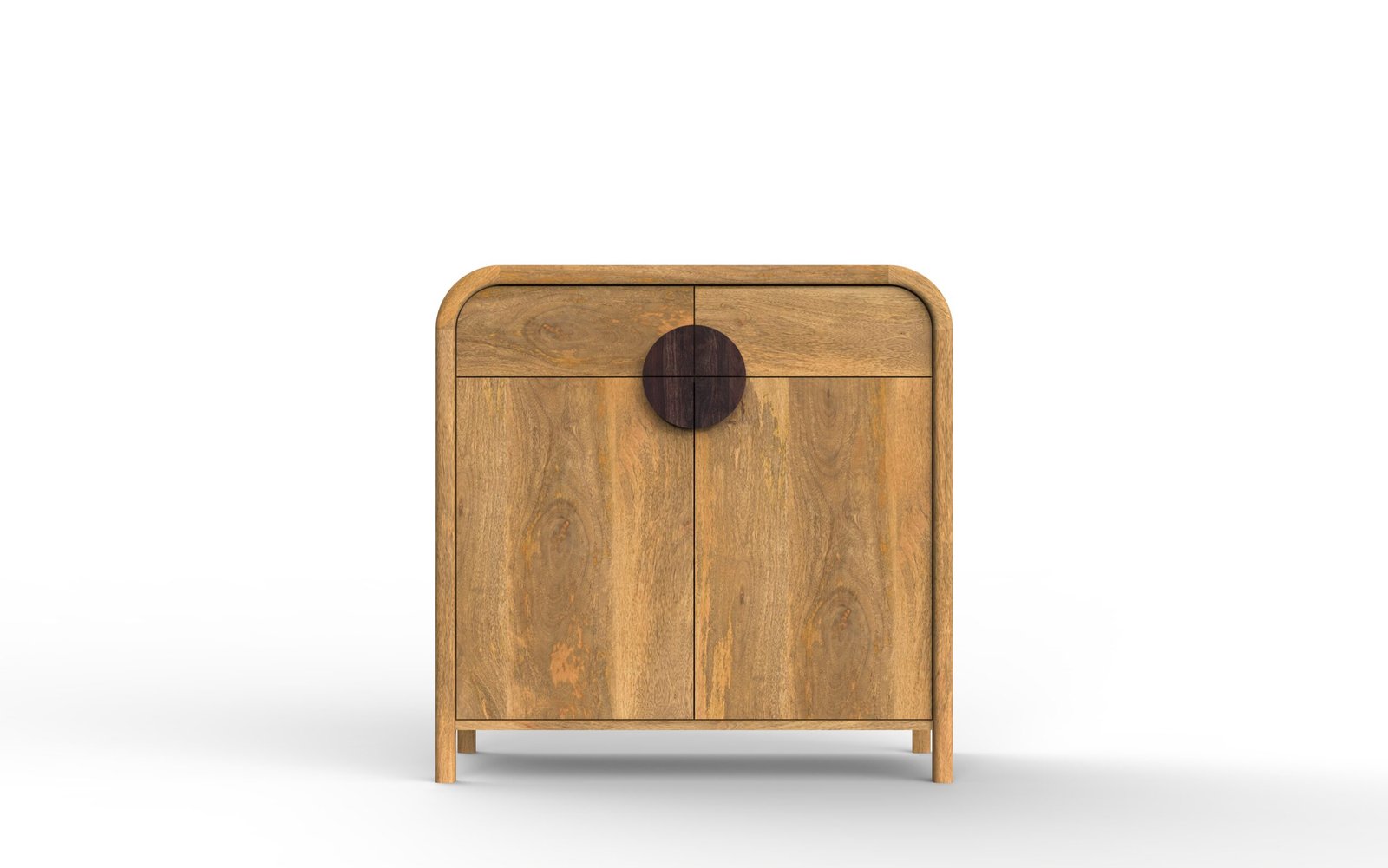 Modern Solid Wood 2-Door Sideboard Cabinet with Interior Shelf - Image 7