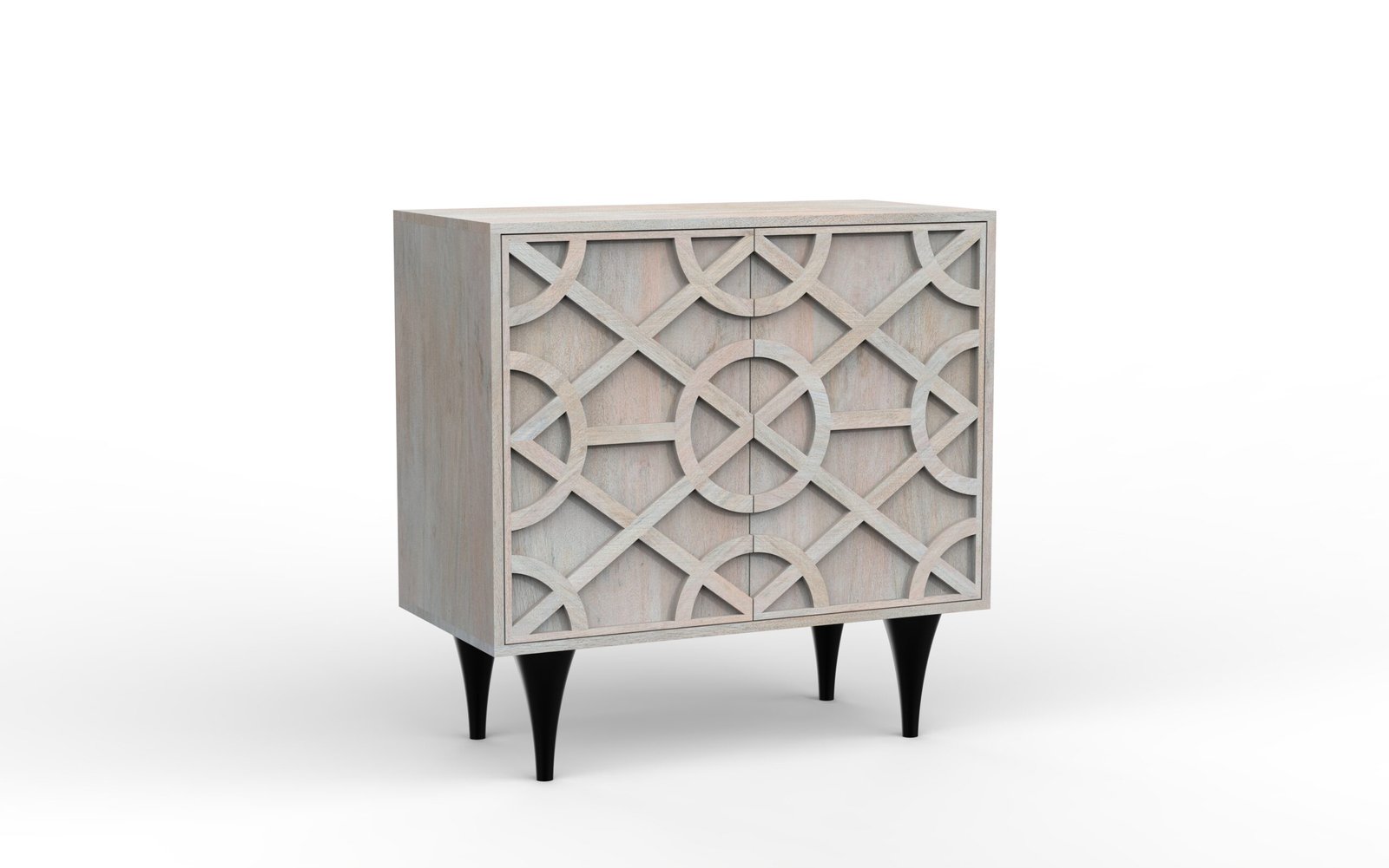 Modern Geometric 2-Door Accent Sideboard Cabinet - Image 2