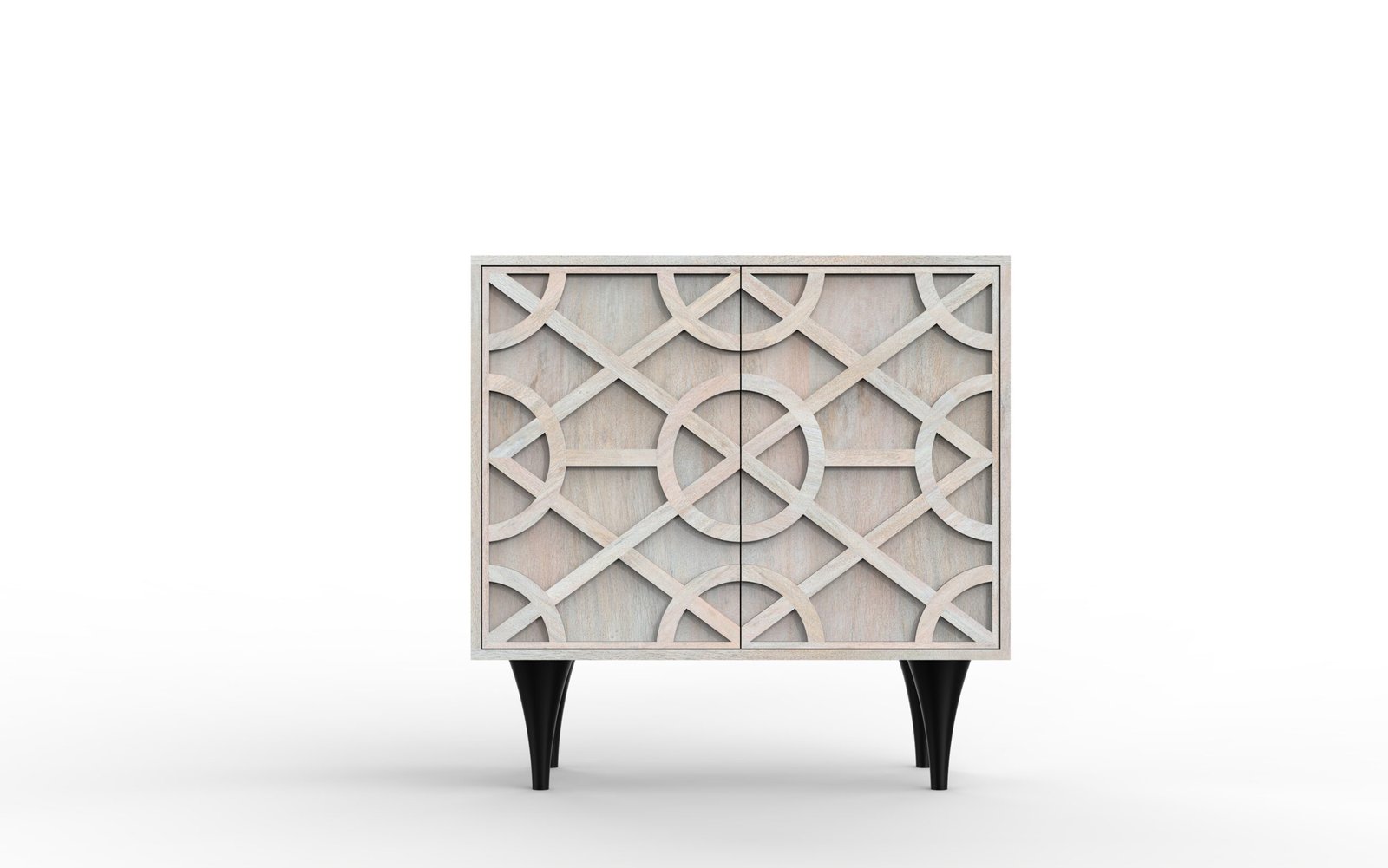 Modern Geometric 2-Door Accent Sideboard Cabinet - Image 3