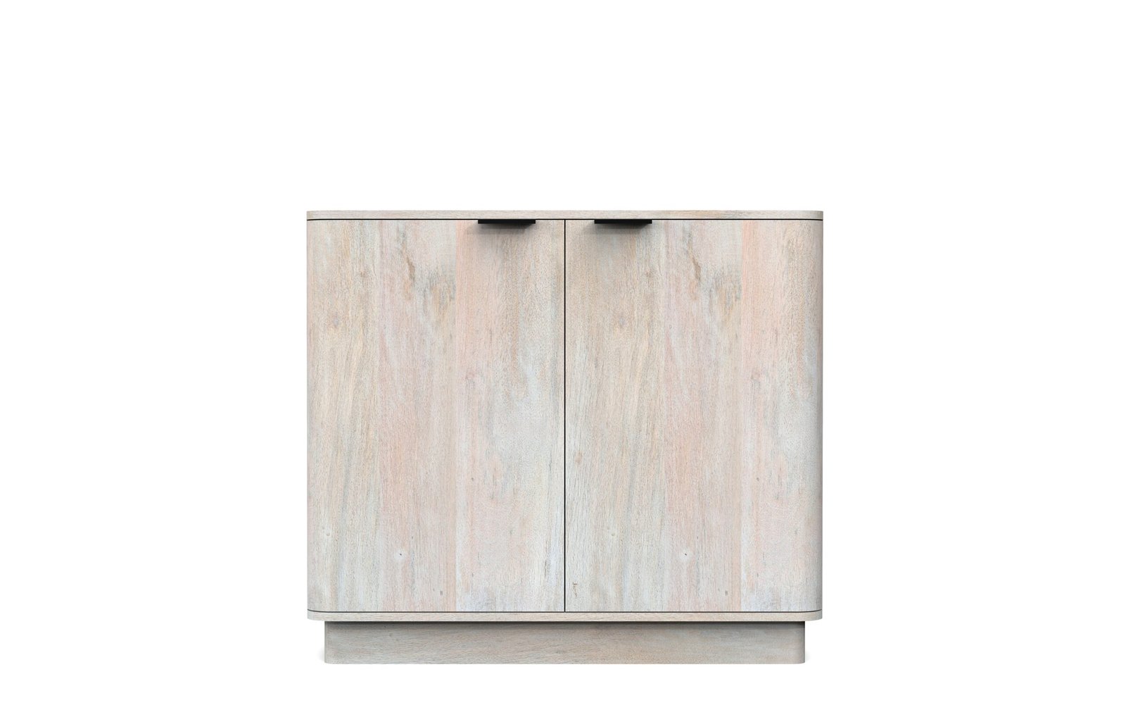 Modern Curved 2-Door Sideboard Cabinet with Whitewashed Finish - Image 3