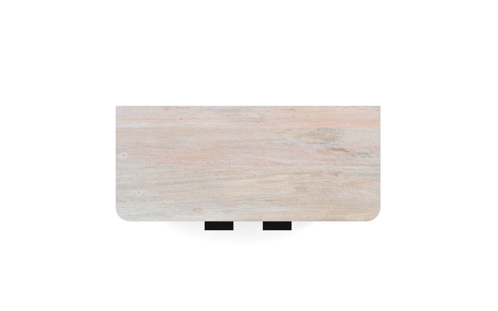 Modern Curved 2-Door Sideboard Cabinet with Whitewashed Finish - Image 4