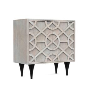 Modern Geometric 2-Door Accent Sideboard Cabinet