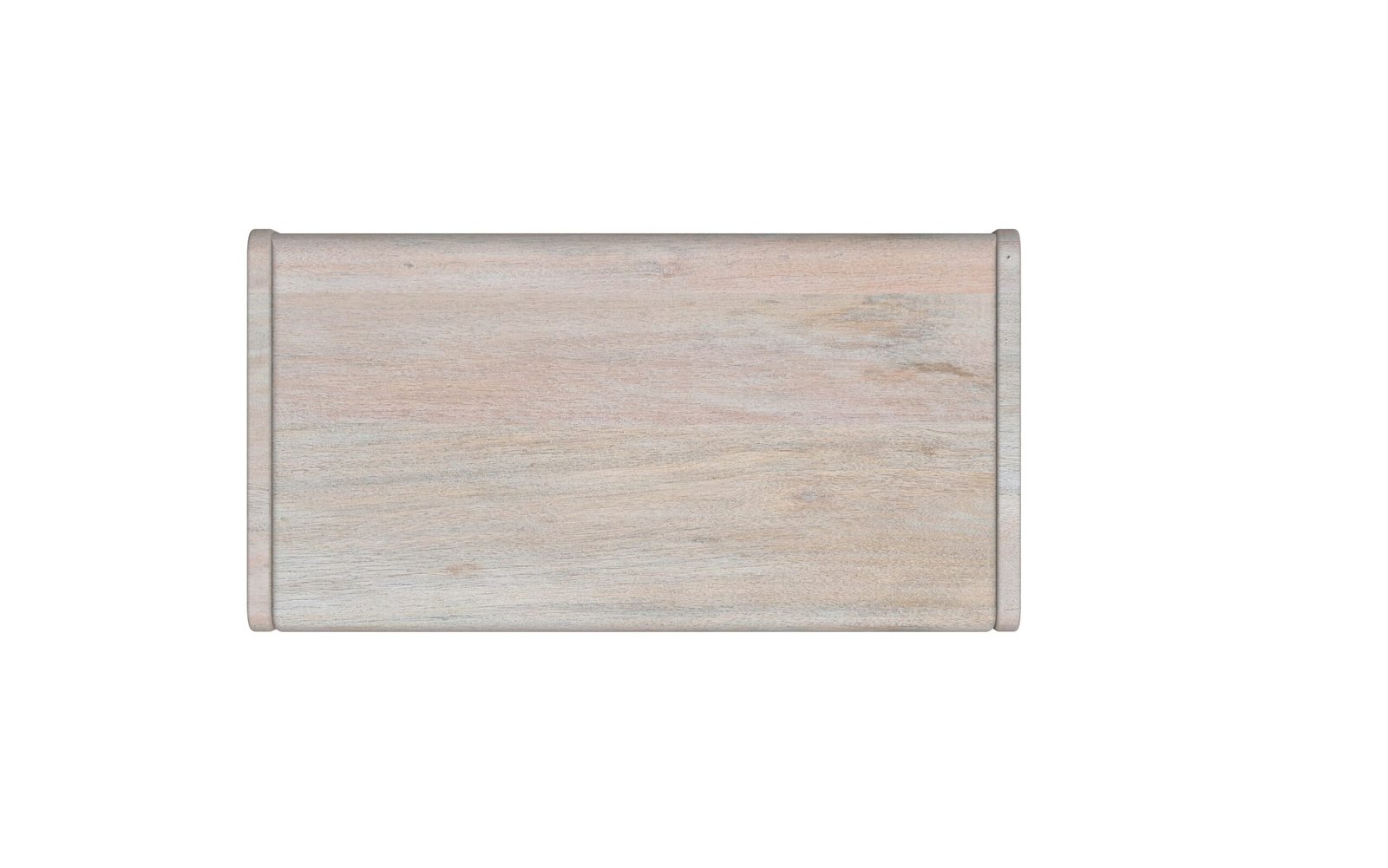 Modern Curved 2-Door Accent Cabinet with Open Shelf - Image 4