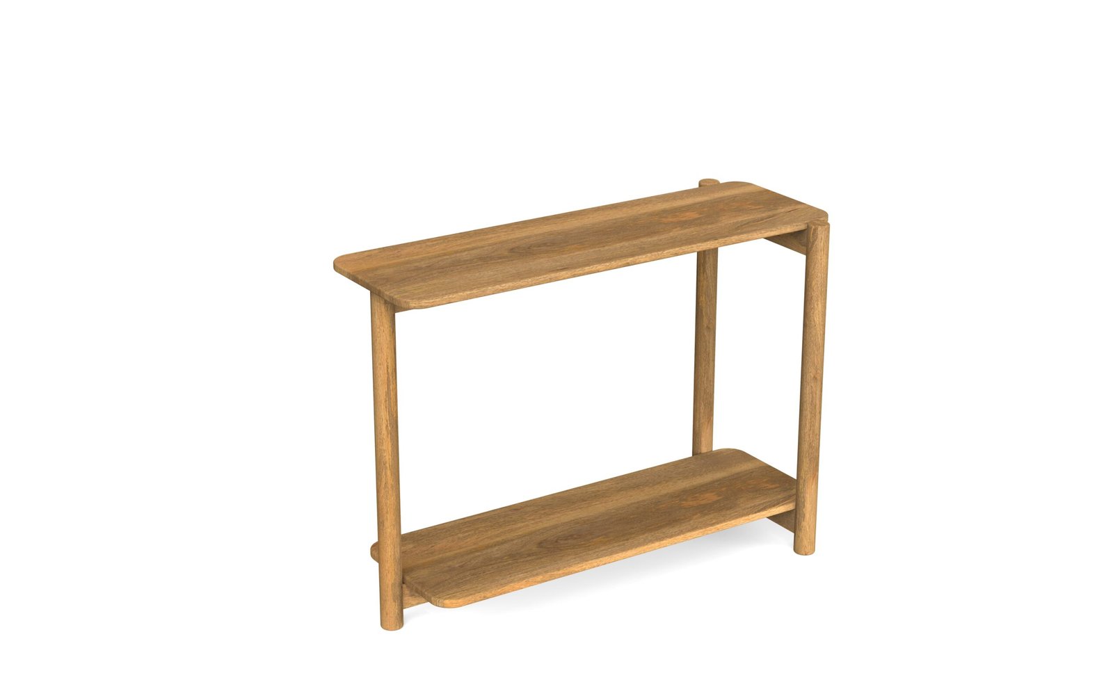 Minimalist Solid Wood Console Table with Lower Shelf - Image 2
