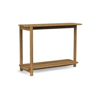 Minimalist Solid Wood Console Table with Lower Shelf