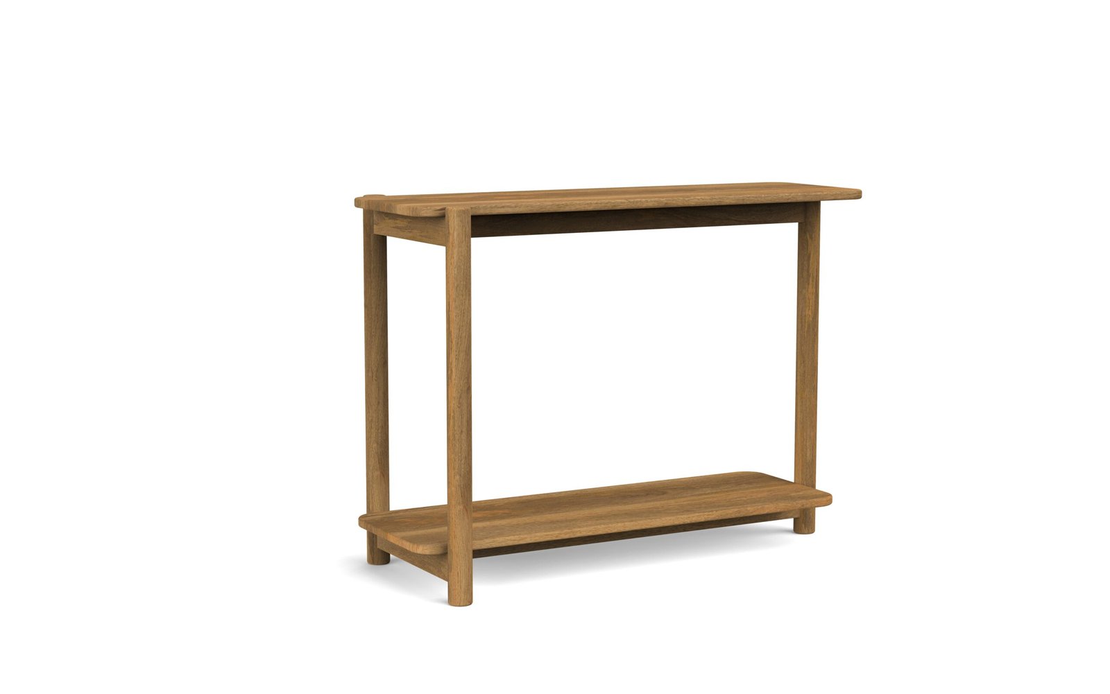 Minimalist Solid Wood Console Table with Lower Shelf