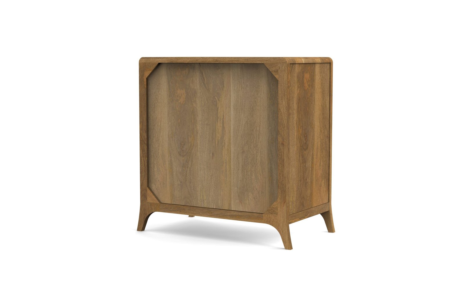 Modern Rounded Solid Wood 2-Door Sideboard Cabinet - Image 2