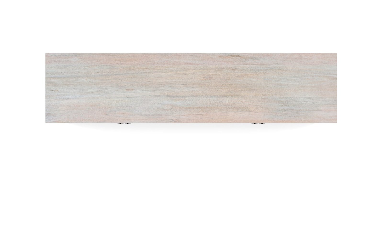 Modern Whitewashed 4-Door Sideboard Cabinet with Metal Base - Image 9