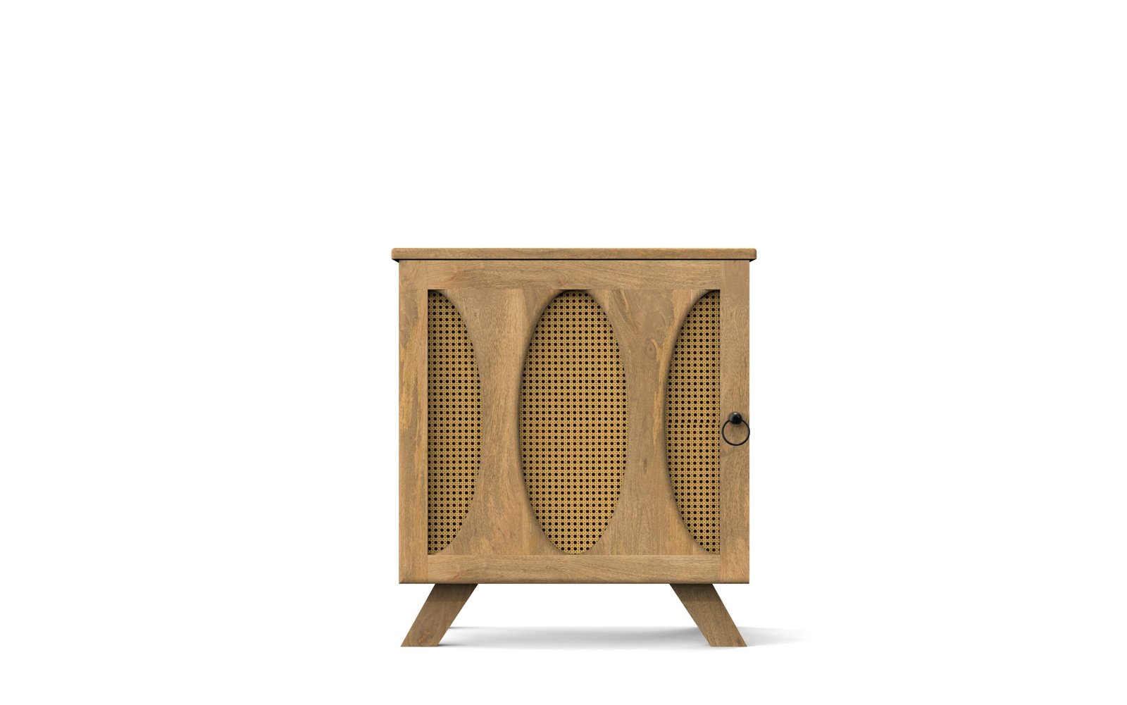 Cane Accent Wooden Bedside Table - Image 2