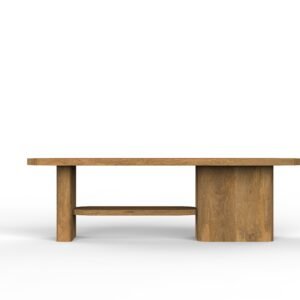 Modern Wooden Coffee Table with Open Shelf