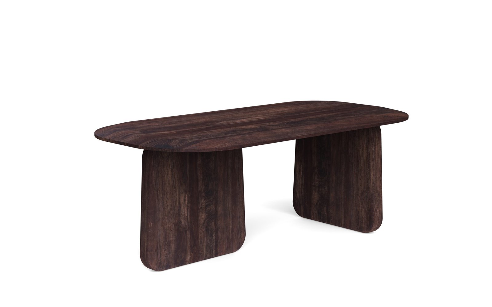 Modern Oval Wooden Coffee Table - Image 5