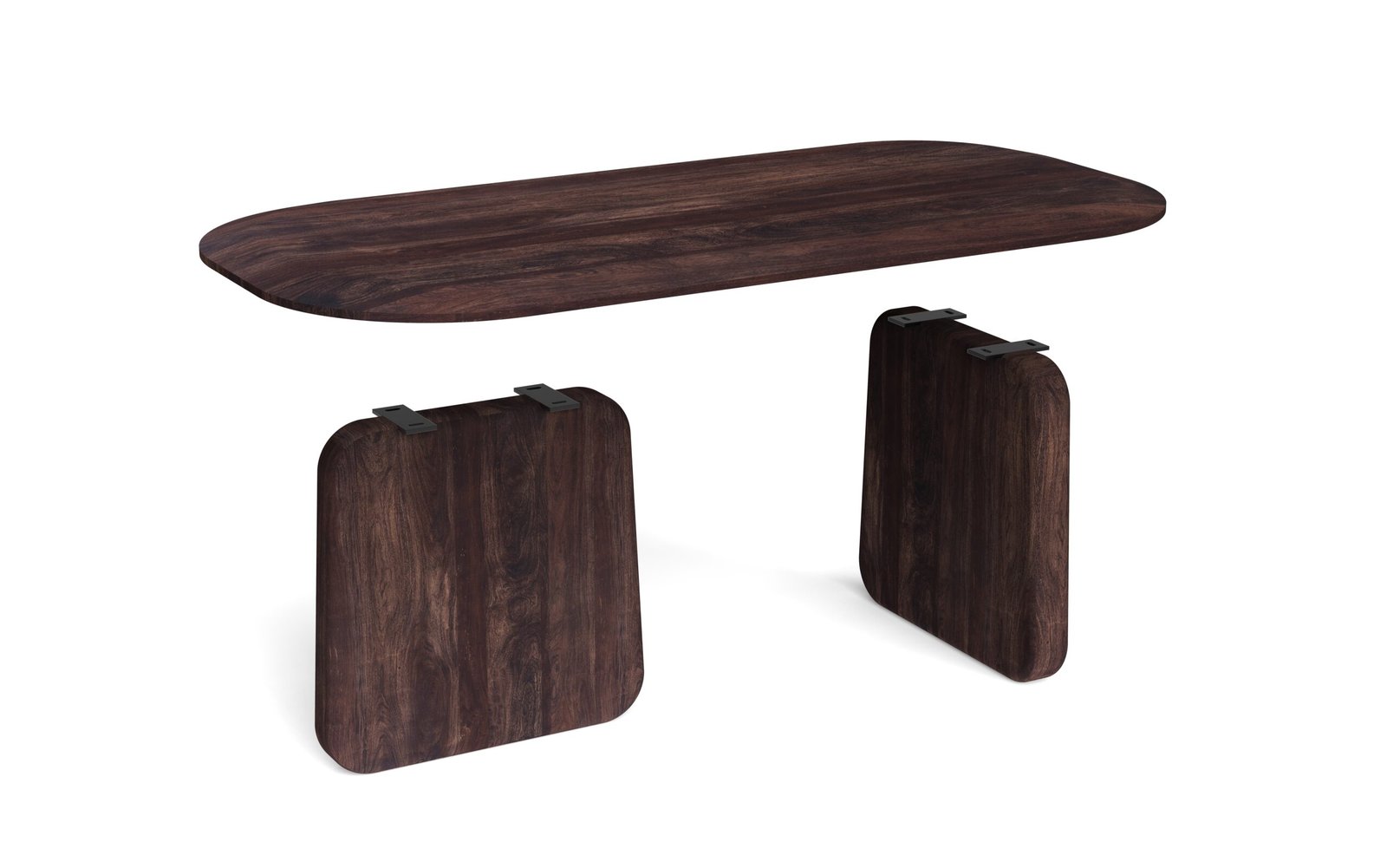 Modern Oval Wooden Coffee Table - Image 6