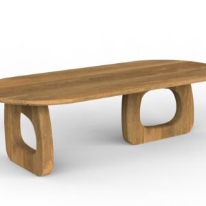 Modern Sculptural Oval Coffee Table