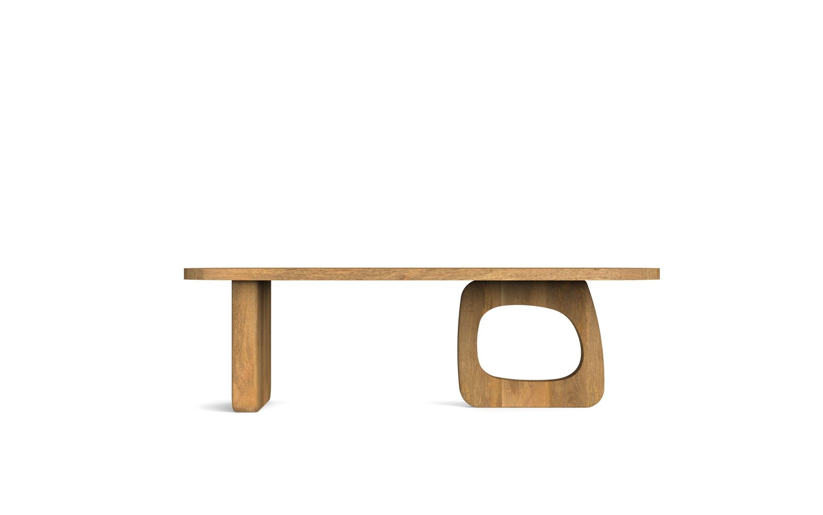 Sculptural Oval Wooden Coffee Table - Image 4
