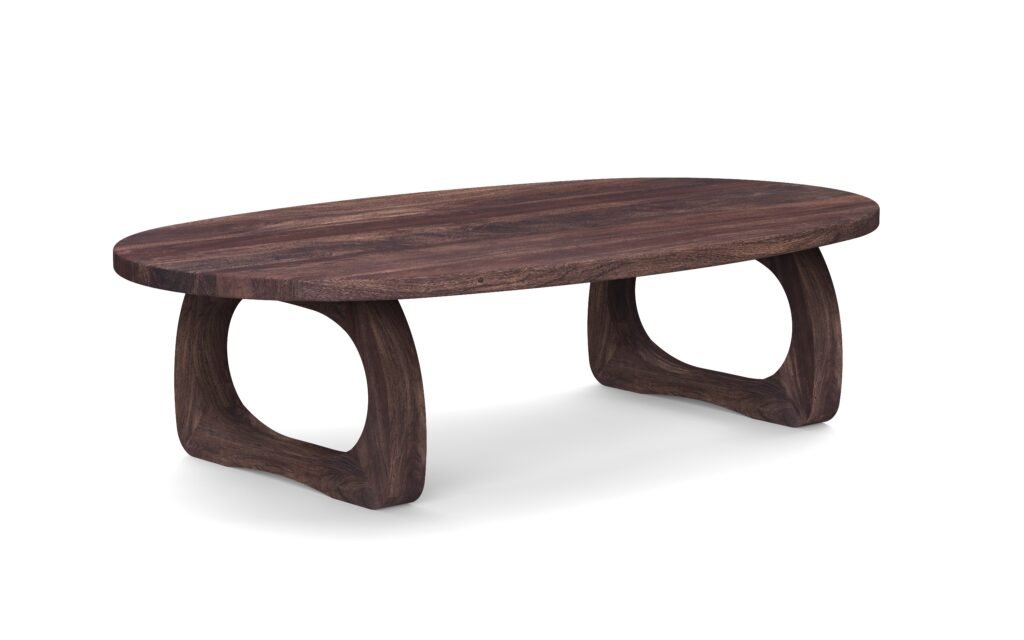 Modern Sculptural Oval Coffee Table