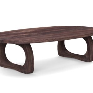 Modern Sculptural Oval Coffee Table