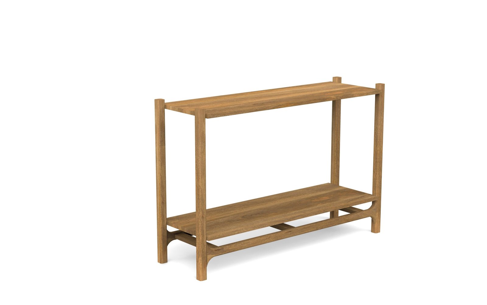 Minimalist Wooden Console Table with Open Shelf