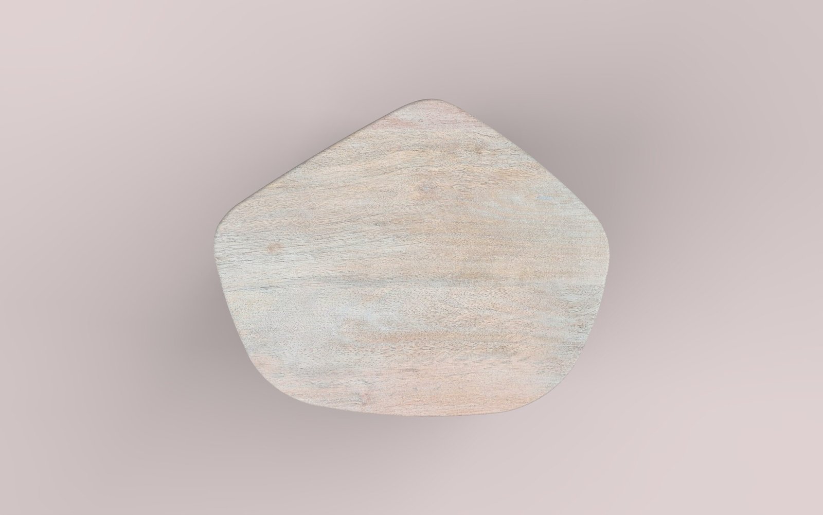 Modern Curved Solid Wood Side End Table - Image 3